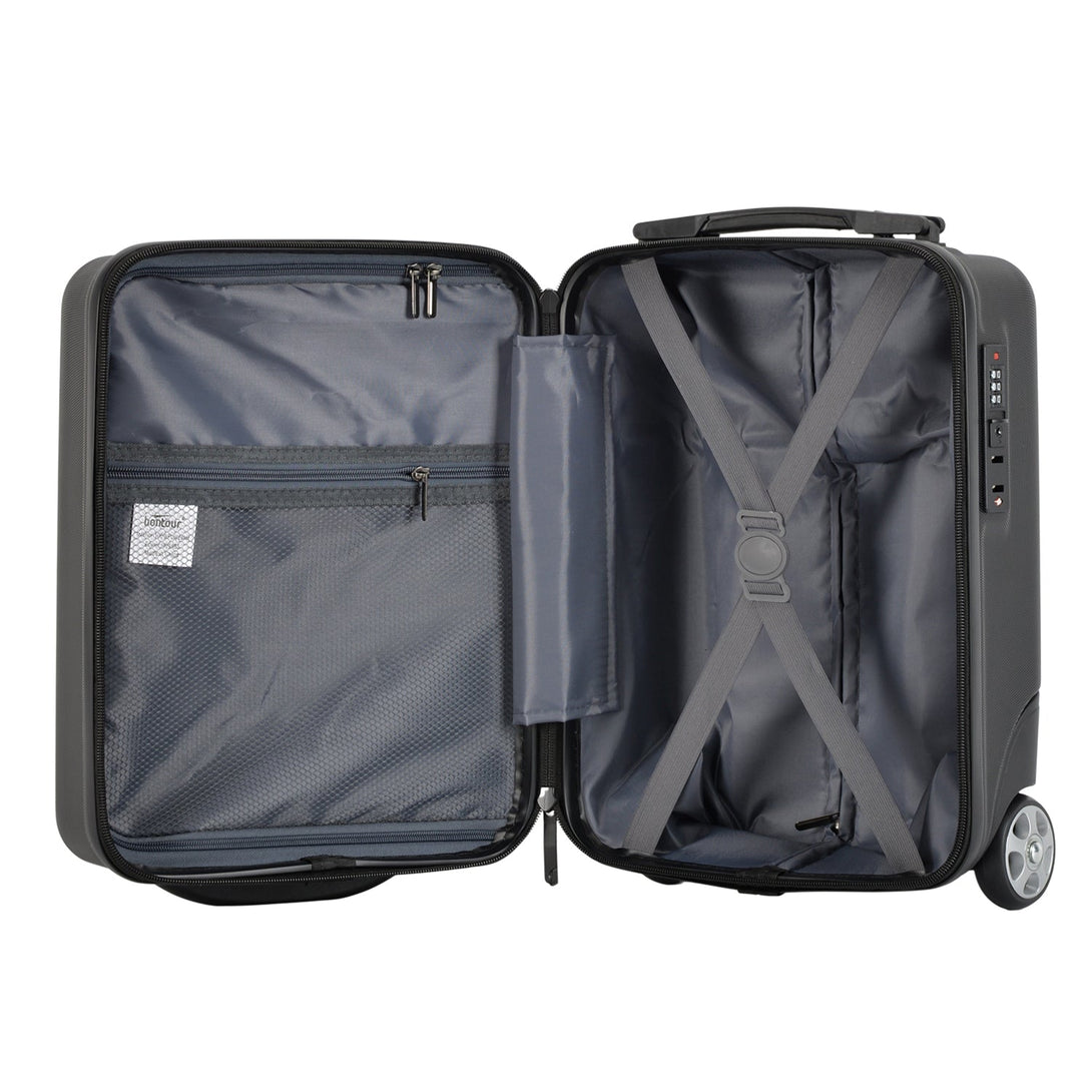 BONTOUR CabinOne WizzAir/Vueling/Volotea Handgepäck Bordgepäck Koffer, schwarz