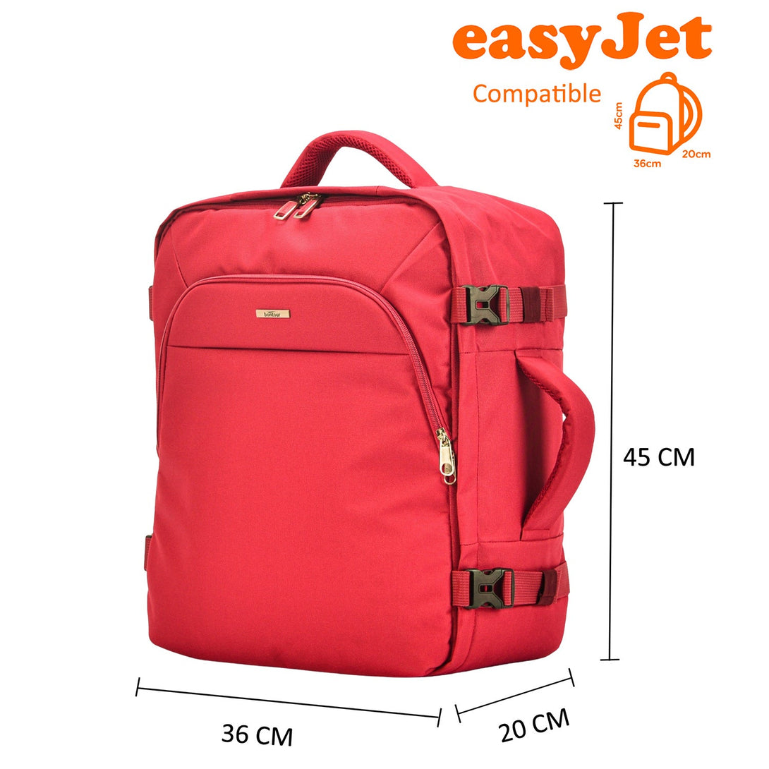 BONTOUR EasyJet Handgepäck Reiserucksack, Rot