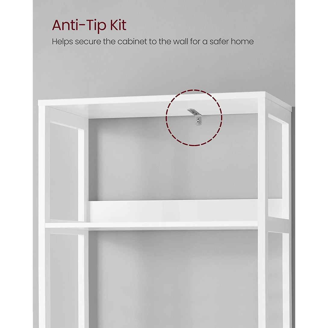Badezimmerschrank, Hochschrank, freistehendes Bücherregal, weiss