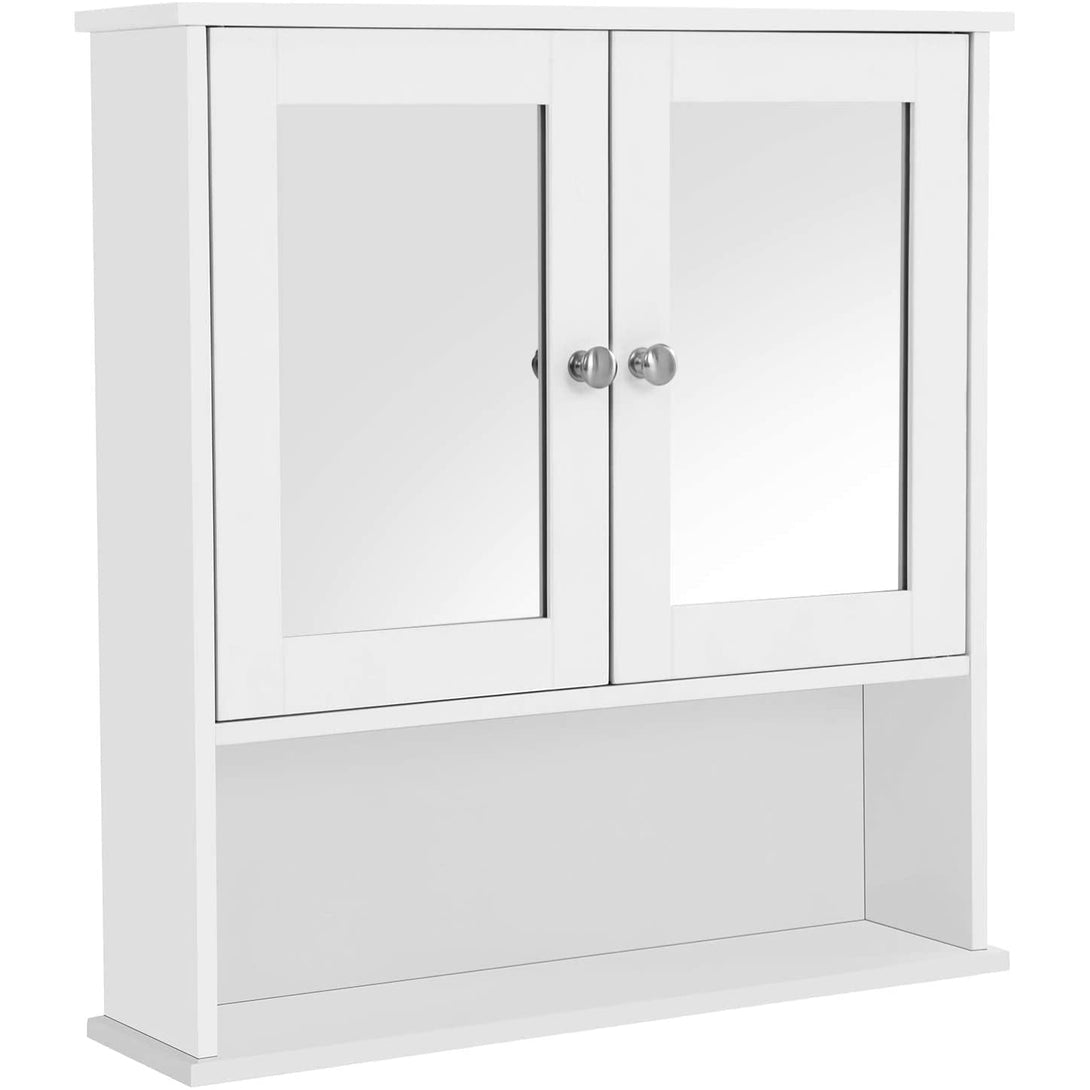 Badezimmerschrank mit Doppelspiegeltüren,Kleiderschrank, weiss