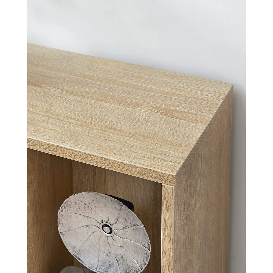 5-stöckiges Bücherregal, Bücherschrank Vitrine, eichenfarbe