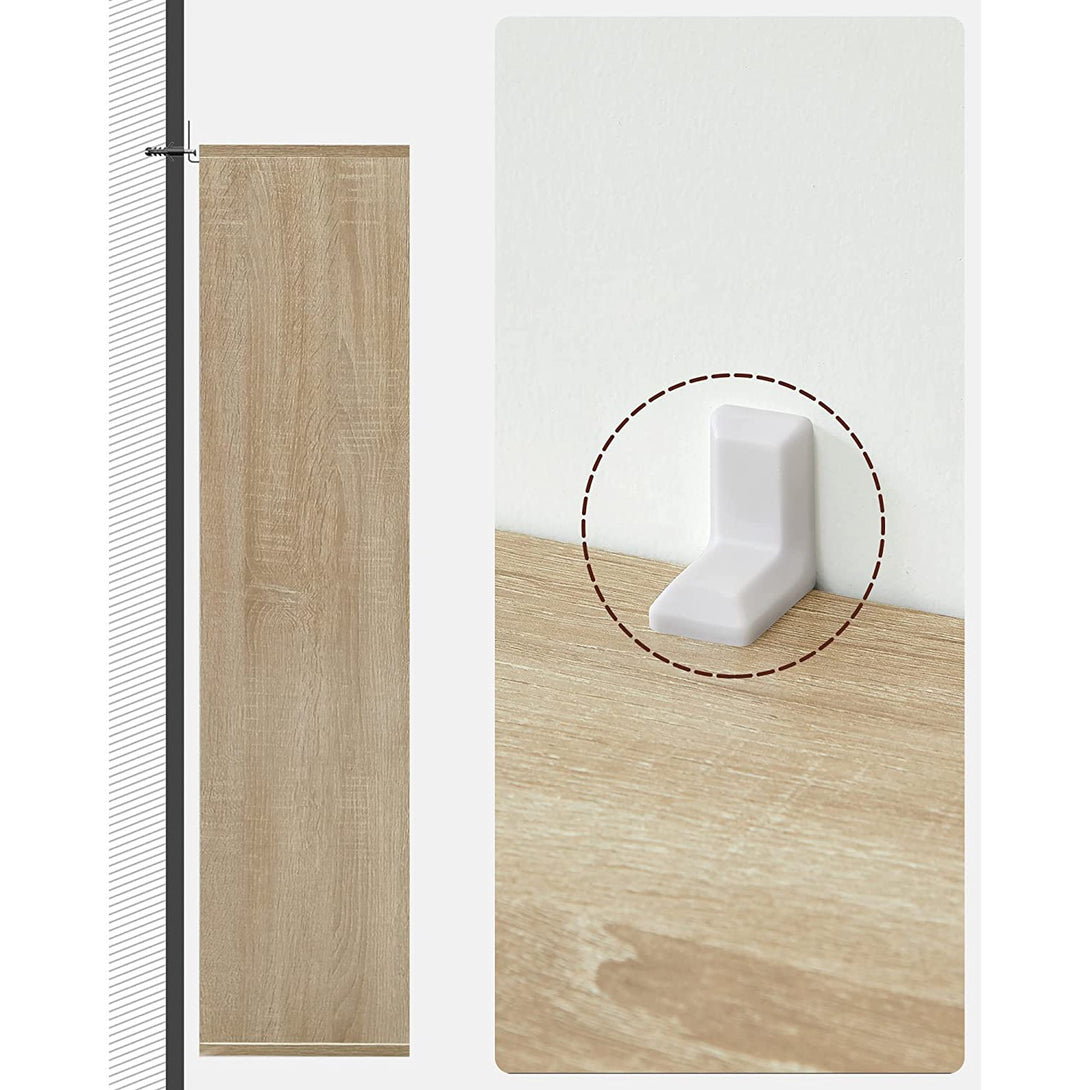 5-stöckiges Bücherregal, Bücherschrank Vitrine, eichenfarbe