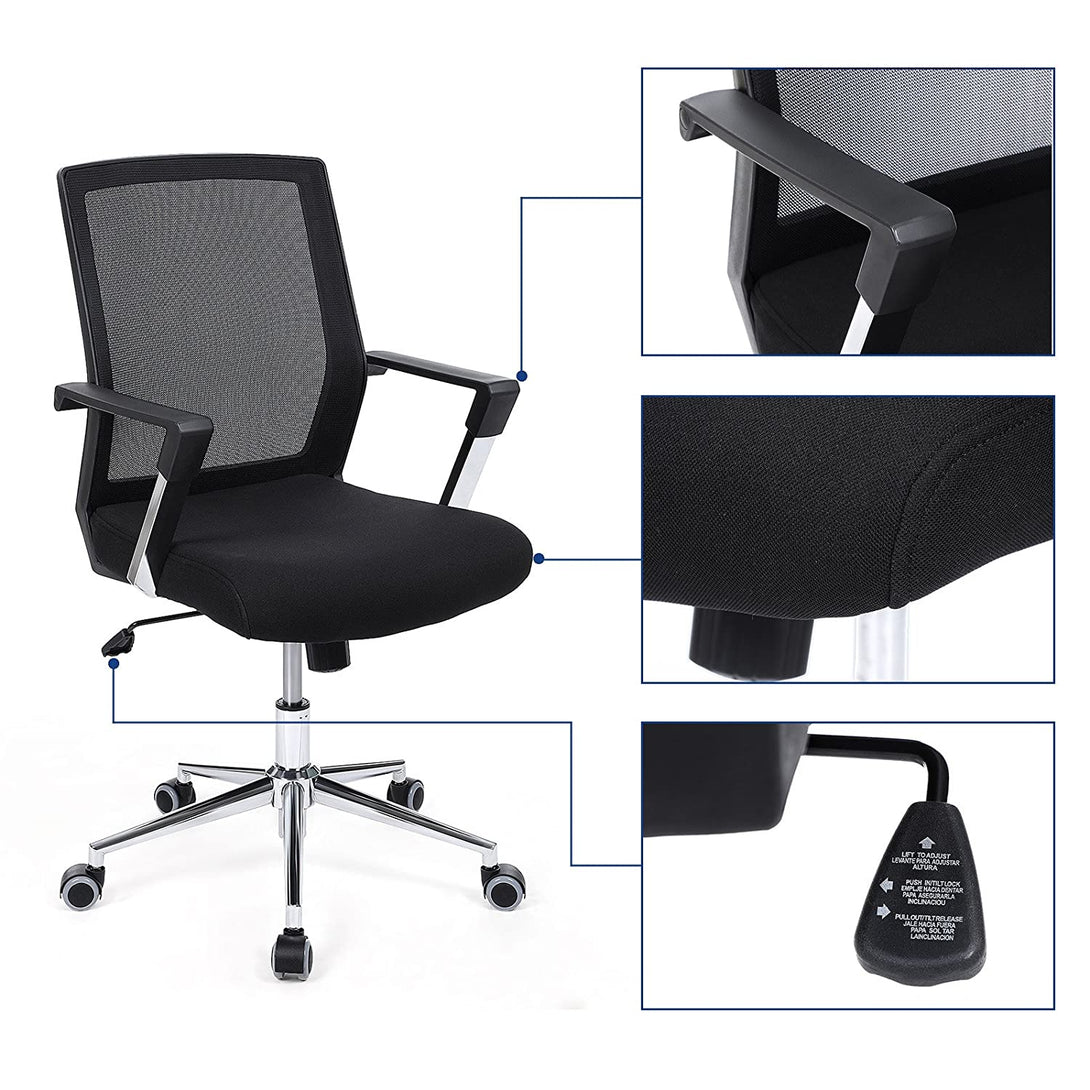 Bürostuhl, Bürodrehstuhl Netz, schwarz