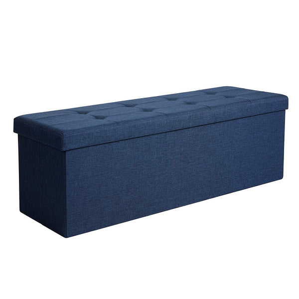 Hocker, Sitzbank mit Stauraum, dunkelblau