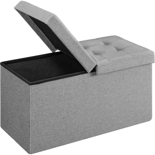 Klapppouf, Aufbewahrungsbank, 80 L, hellgrau