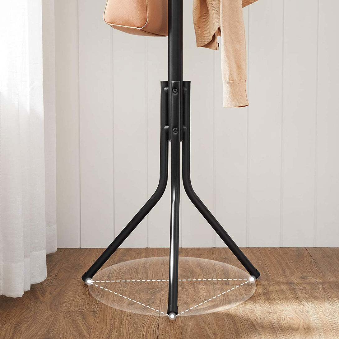 Garderobenständer aus Metall, stabiler Kleiderständer, höhe 182 cm, mit 12 Haken