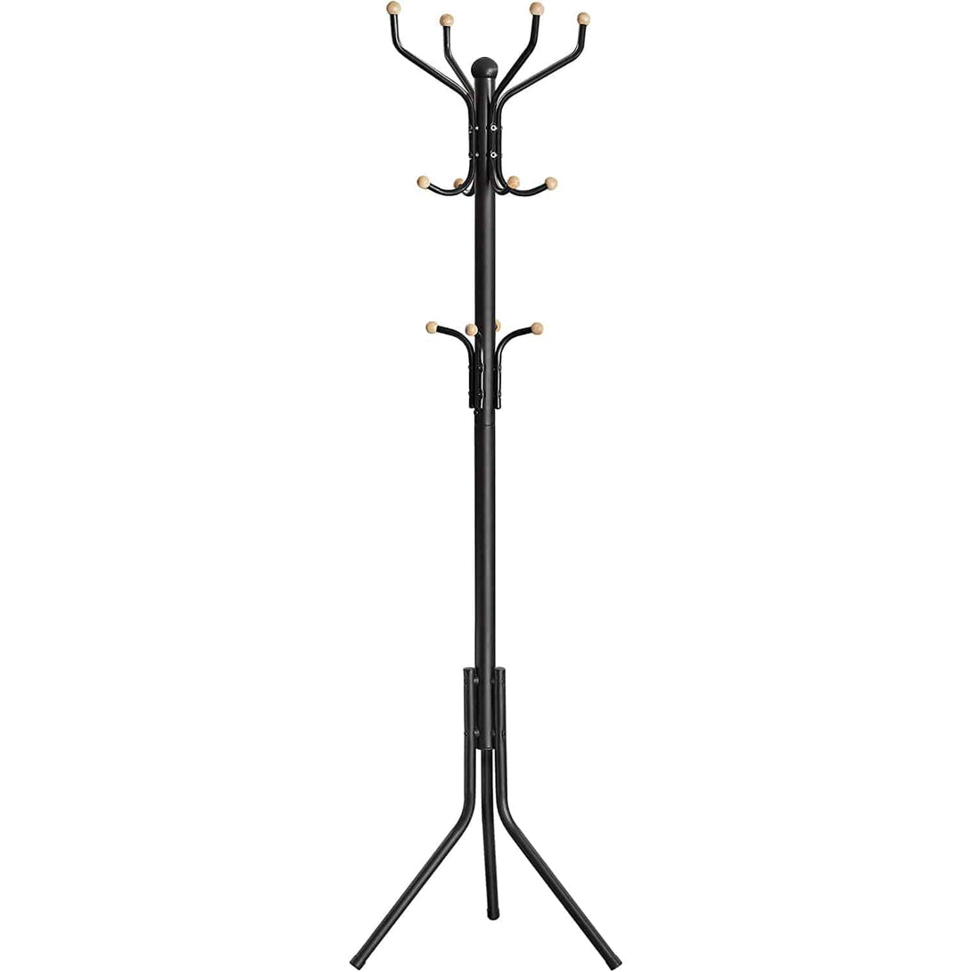 Garderobenständer aus Metall, stabiler Kleiderständer, höhe 182 cm, mit 12 Haken