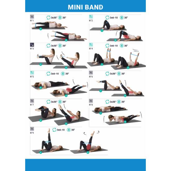 Latex-Miniband, Beinstärkungs-Gummiband, Fitnessband-Set (5 Stück) BONTOUR