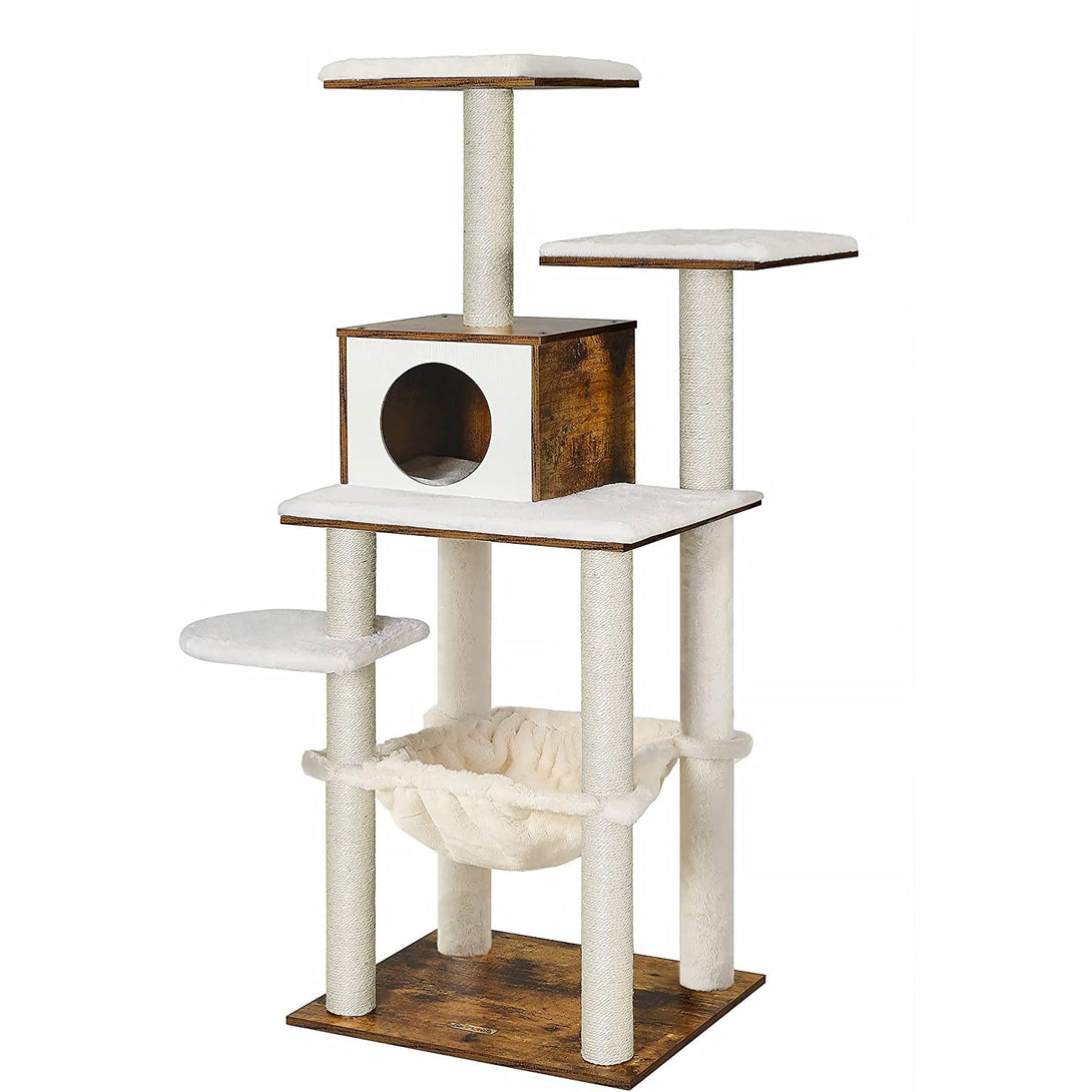Moderner Katzenkratzbaum, moderne Katzenmöbel, vintage braun FEANDREA