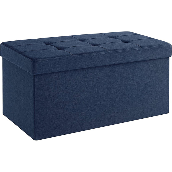 Puff, klappbare Polsterbank 80 L, dunkelblau