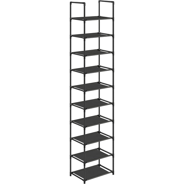 Schuhregal offener Schuhschrank mit 10 Ebenen, Schuhstand, schmal