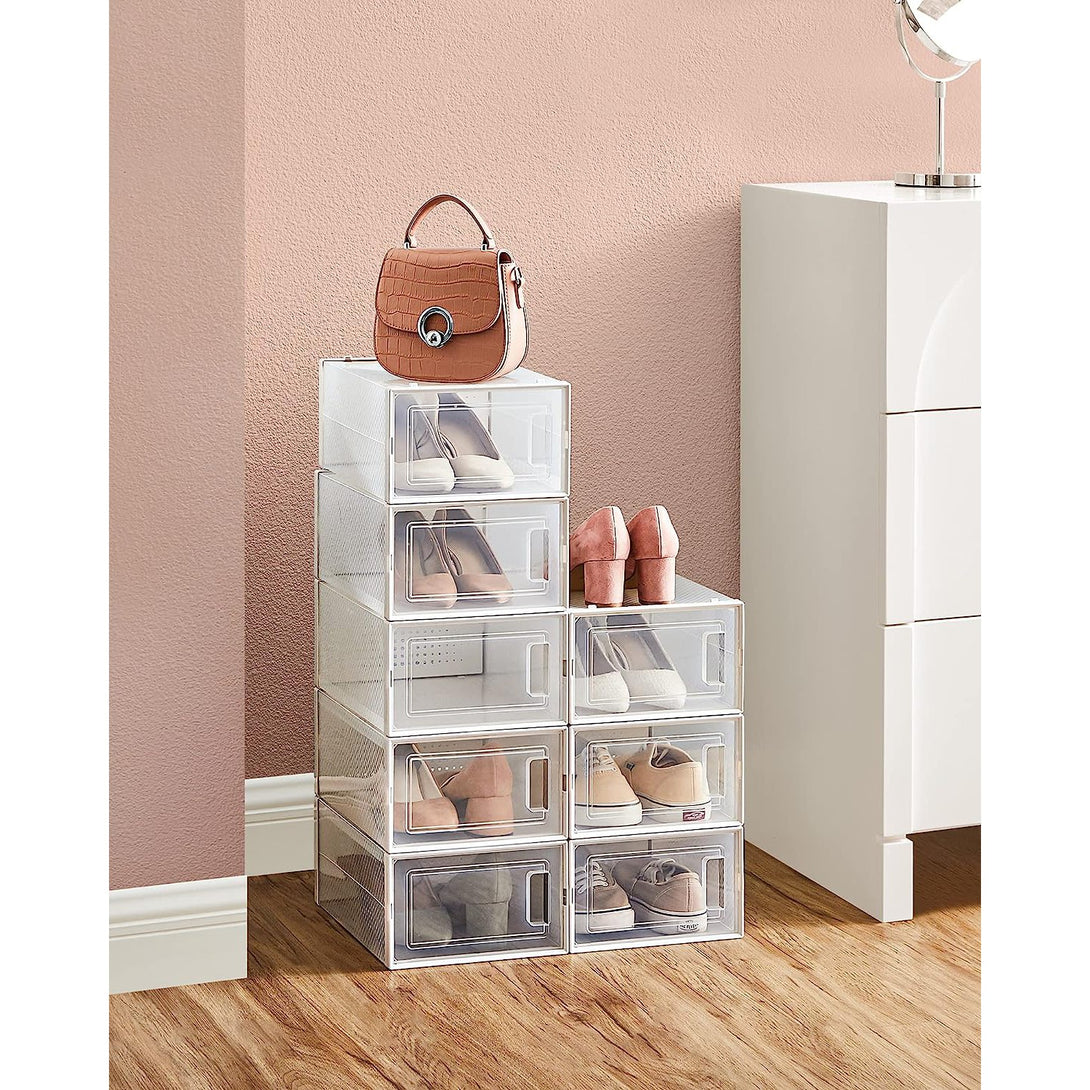 Stapelbare Schuhaufbewahrungsboxen, Organizer, transparent