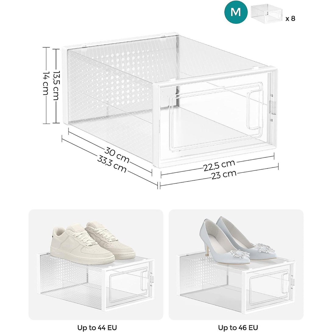 Stapelbare Schuhaufbewahrungsboxen, Organizer, transparent