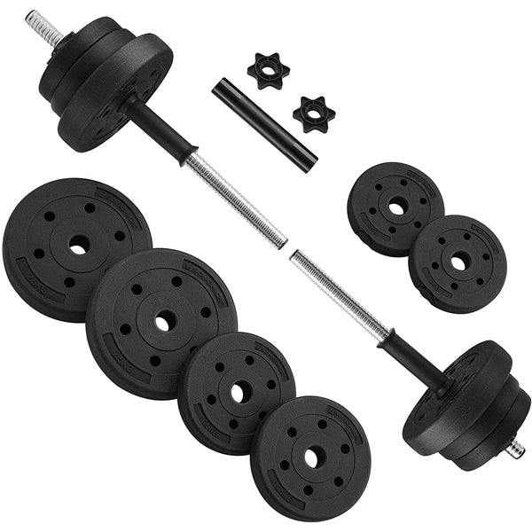 Verstellbares Hantelset mit extra Hantelstange, 20 kg