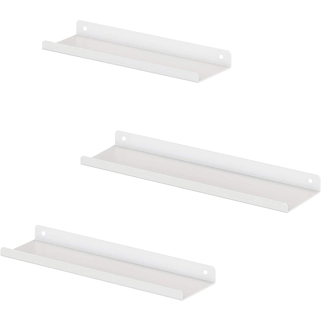 Wandregale aus Metall, 3er-Set schwebende Regale, weiß