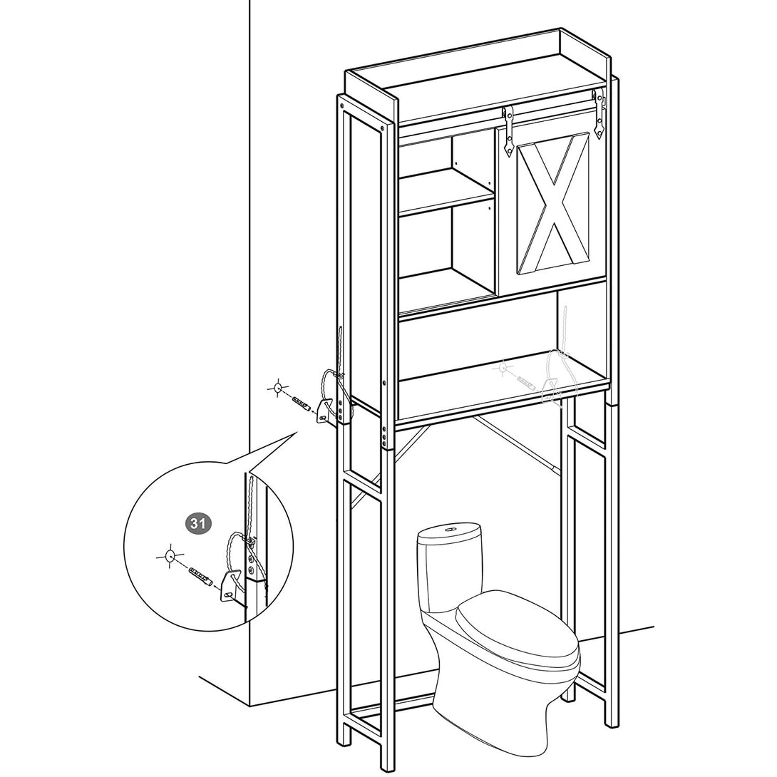 Waschmaschinenschrank, Aufbewahrung außerhalb der Toilette, Waschbeckenständer